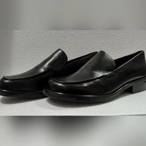 Franco Sarto black leather loafers